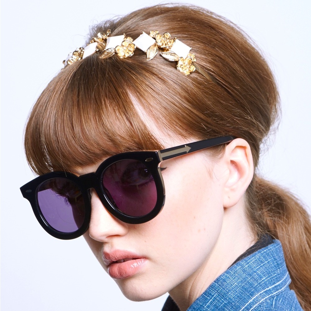 Karen Walker Black Super Duper Thistle Sunglasses